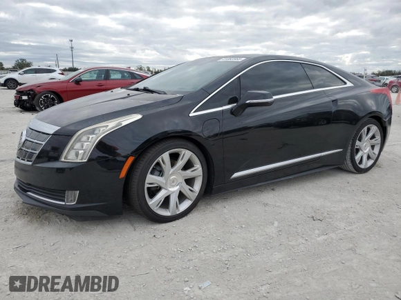 2014 Cadillac ELR z VIN 1G6RL1E46EU142582, wystawiony jako Copart lot #41382865 z przebiegiem 58 732 mil mil oraz Szkody całkowita. Historia ofert i sprzedaży dostępna na DreamBid. Obrazek 1.