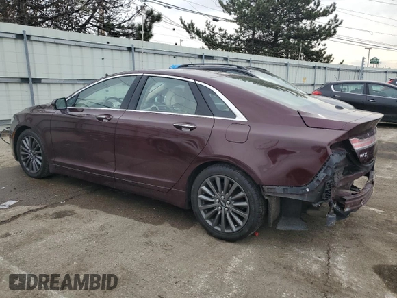2017 Lincoln MKZ Select with VIN 3LN6L5D94HR664199, listed as a Copart auction lot 46431835 with 86,116 mi miles and Salvage title. Bid and sale history available at DreamBid. Image 2.