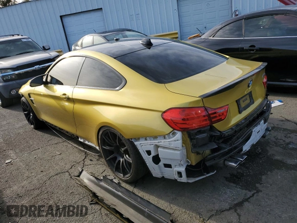 2015 BMW M4 with VIN WBS3R9C53FK329182, listed as a Copart auction lot 37257553 with 0 mi miles. Bid and sale history available at carsss.com. Image 2.