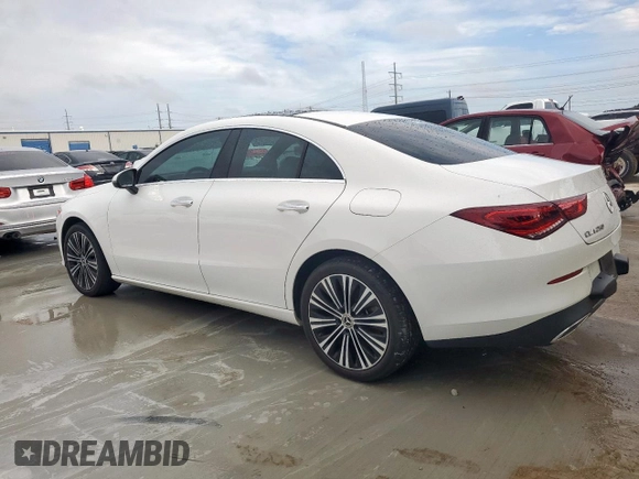 2023 Mercedes-Benz CLA 250 with VIN W1K5J4HB1PN412785, listed as a Copart auction lot 58172615 with 22,998 mi miles and Salvage title. Bid and sale history available at DreamBid. Image 2.