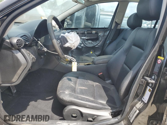 2007 Mercedes-Benz C 230 Sport with VIN WDBRF52H17E027385, listed as a Copart auction lot 54379815 with Not Provided miles and Salvage Title. Bid and sale history available at DreamBid. Image 7.