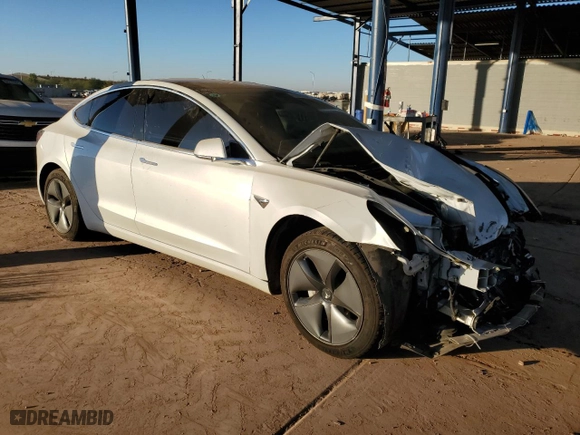 2020 Tesla Model 3 Standard Range Plus with VIN 5YJ3E1EAXLF799846, listed as a Copart auction lot 53170215 with 80,015 mi miles and Salvage Title. Bid and sale history available at carsss.com. Image 4.