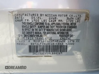 2021 Nissan Versa SV z VIN 3N1CN8EV1ML888089, wystawiony jako Copart lot #52027585 z przebiegiem 65 944 mil mil oraz Szkoda całkowita • Salvage title. Historia ofert i sprzedaży dostępna na DreamBid. Obrazek 12.