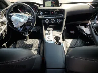 2019 Genesis G70 3.3T Advanced with VIN KMTG34LE8KU015587, listed as a Copart auction lot 69414314 with 66,554 mi miles and Salvage Title. Bid and sale history available at carsss.com. Image 8.