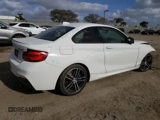 2021 BMW 2 Series M240i with VIN WBA2J5C05M7G54648, listed as a Copart auction lot 46071113 with 18,053 mi miles. Bid and sale history available at carsss.com. Image 3.