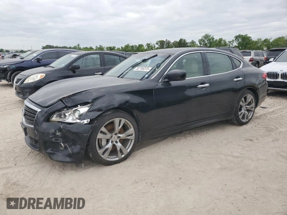 2013 Infiniti M z VIN JN1BY1AP8DM514263, wystawiony jako Copart lot #52756375 z przebiegiem Nie podano mil oraz Szkoda całkowita • Salvage title. Historia ofert i sprzedaży dostępna na DreamBid. Obrazek 1.