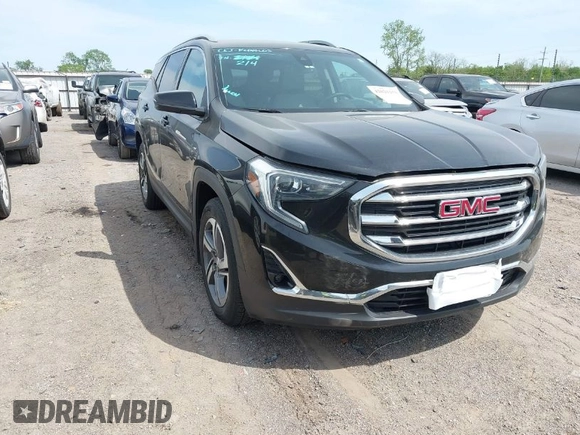 2020 GMC Terrain SLT with VIN 3GKALPEV4LL145806, listed as a IAAI auction lot 42021153 with 93,204 mi miles. Bid and sale history available at carsss.com. Image 1.