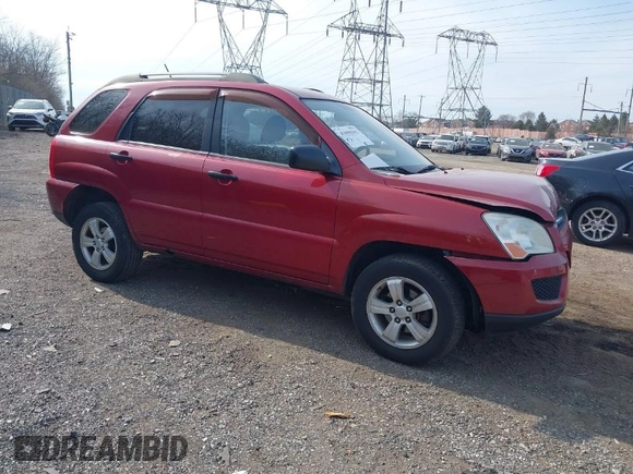 2009 Kia Sportage LX with VIN KNDJF724197558391, listed as a IAAI auction lot 41696362 with 170,555 mi miles. Bid and sale history available at carsss.com. Image 1.