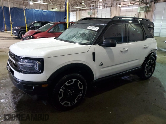 2024 Ford Bronco Sport Outer Banks z VIN 3FMCR9C65RRF18587, wystawiony jako Copart lot #46748525 z przebiegiem 7 567 mil mil oraz Szkoda całkowita • Salvage title. Historia ofert i sprzedaży dostępna na DreamBid. Obrazek 1.