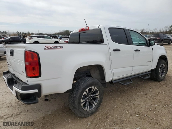 2021 Chevrolet Colorado 2WD Z71 with VIN 1GCGSDEN1M1200745, listed as a Copart auction lot 45241485 with 44,863 mi miles and Salvage Title. Bid and sale history available at carsss.com. Image 3.