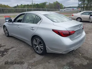 2020 Infiniti Q50 Luxe with VIN JN1EV7AP6LM200022, listed as a IAAI auction lot 41943630 with 44,819 mi miles and . Bid and sale history available at DreamBid. Image 3.