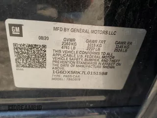 2020 Cadillac CT5 Luxury with VIN 1G6DX5RK7L0151598, listed as a Copart auction lot 60671375 with 82,151 mi miles and Salvage title. Bid and sale history available at DreamBid. Image 12.