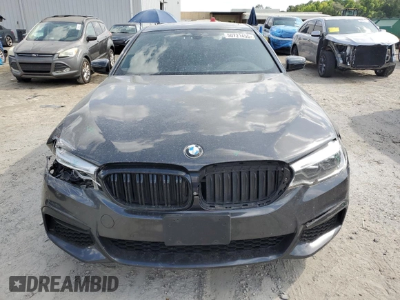 2017 BMW 5 Series 540i with VIN WBAJE5C37HG914805, listed as a Copart auction lot 50721455 with 56,668 mi miles and Salvage Title. Bid and sale history available at carsss.com. Image 5.