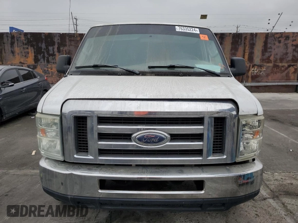 2008 Ford Econoline Cargo Commercial with VIN 1FTSE34L98DB41380, listed as a Copart auction lot 76335224 with Not provided miles and Salvage title. Bid and sale history available at DreamBid. Image 5.