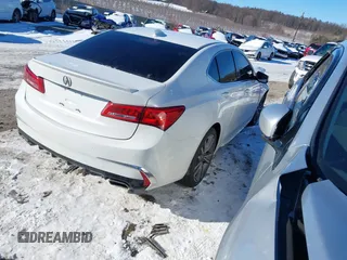 2019 Acura TLX w/Advance Pkg with VIN 19UUB3F89KA003858, listed as a IAAI auction lot 41271443 with 81,978 mi miles. Bid and sale history available at carsss.com. Image 4.