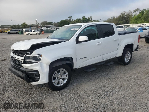 2022 Chevrolet Colorado 2WD LT with VIN 1GCGSCEA7N1153522, listed as a Copart auction lot 51388125 with 33,572 mi miles and Salvage title. Bid and sale history available at DreamBid. Image 1.