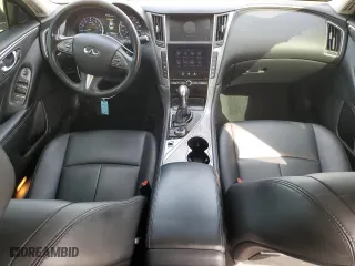 2017 Infiniti Q50 2.0t with VIN JN1CV7APXHM641523, listed as a Copart auction lot 49550185 with 123,400 mi miles and Salvage Title. Bid and sale history available at carsss.com. Image 8.