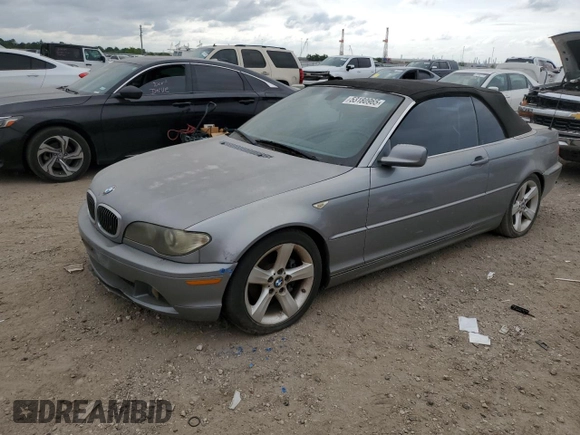2004 BMW 3 Series 325Ci with VIN WBABW33474PL29862, listed as a Copart auction lot 53180965 with 126,894 mi miles and Clean Title. Bid and sale history available at carsss.com. Image 1.