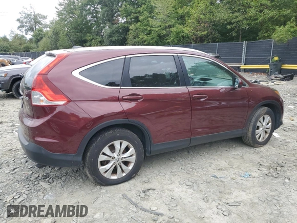 2013 Honda CR-V EX-L with VIN 5J6RM4H77DL002721, listed as a Copart auction lot 69295184 with 70,107 mi miles and Salvage Title. Bid and sale history available at carsss.com. Image 3.