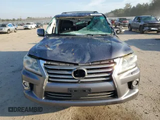 2015 Lexus LX 570 with VIN JTJHY7AX9F4166130, listed as a Copart auction lot 43653595 with 105,108 mi miles and Salvage Title. Bid and sale history available at DreamBid. Image 5.