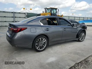 2023 Infiniti Q50 LUXE with VIN JN1EV7BP9PM510525, listed as a Copart auction lot 44904165 with 0 mi miles and Non Repairable. Bid and sale history available at carsss.com. Image 3.
