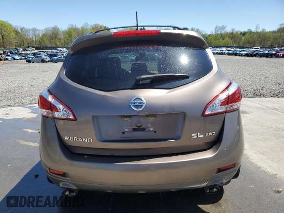 2012 Nissan Murano SV with VIN JN8AZ1MW5CW216494, listed as a Copart auction lot 53656735 with 156,249 mi miles and Salvage Title. Bid and sale history available at carsss.com. Image 6.