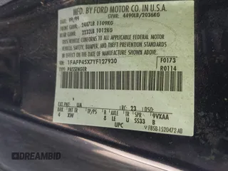 2000 Ford Mustang GT с VIN 1FAFP45X7YF127930, выставлен на аукционе IAAI как лот 41691579 с пробегом 160 428 миль миль и . История ставок и продаж доступна на DreamBid. Изображение 9.