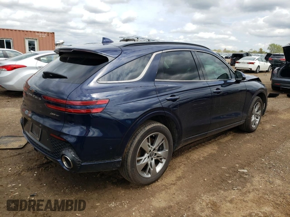 2023 Genesis GV70 Sport with VIN KMUMCDTC1PU080625, listed as a Copart auction lot 69239844 with 21,165 mi miles and Salvage Title. Bid and sale history available at DreamBid. Image 3.
