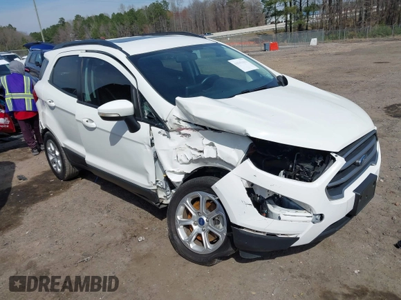 2018 Ford EcoSport SE with VIN MAJ3P1TE8JC199634, listed as a IAAI auction lot 41843443 with 45,469 mi miles. Bid and sale history available at carsss.com. Image 1.