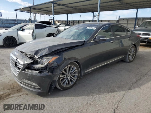 2017 Genesis G80 3.8L with VIN KMHGN4JE9HU190186, listed as a Copart auction lot 78520824 with 187,490 mi miles and Salvage Title. Bid and sale history available at DreamBid. Image 1.