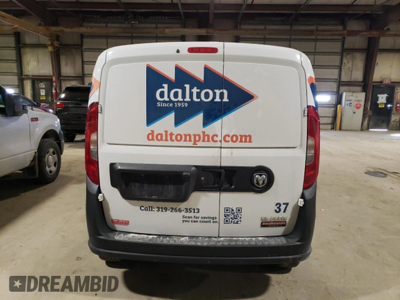 2021 Ram ProMaster City Cargo Tradesman with VIN ZFBHRFABXM6U25145, listed as a Copart auction lot 44509284 with 73,260 mi miles and Salvage Title. Bid and sale history available at DreamBid. Image 6.