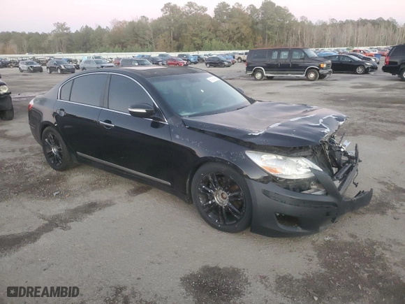 2010 Hyundai Genesis with VIN KMHGC4DF3AU097356, listed as a Copart auction lot 84200944 with 0 mi miles and Salvage Title. Bid and sale history available at carsss.com. Image 4.