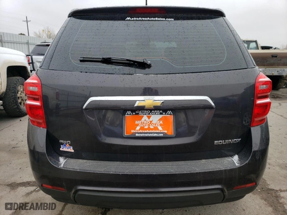 2016 Chevrolet Equinox LS with VIN 2GNFLEEK0G6222880, listed as a Copart auction lot 48226235 with 56,996 mi miles and Salvage Title. Bid and sale history available at carsss.com. Image 6.