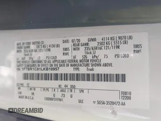 2020 Ford Transit Cargo with VIN 1FTBR1C81LKB10957, listed as a IAAI auction lot 41830210 with 86,006 mi miles and . Bid and sale history available at DreamBid. Image 9.