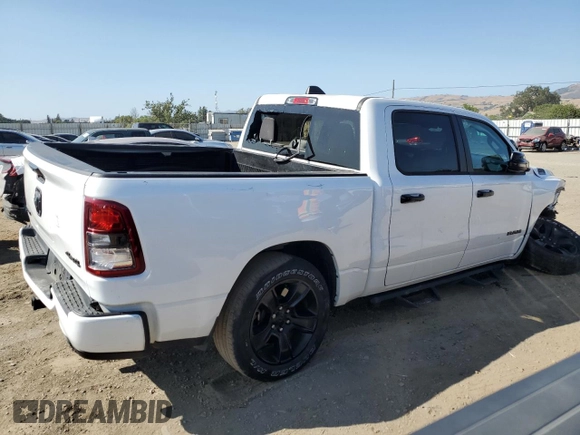 2023 Ram 1500 Big Horn with VIN 1C6SRFFT5PN652314, listed as a Copart auction lot 59323735 with 28,721 mi miles and Salvage title. Bid and sale history available at DreamBid. Image 3.