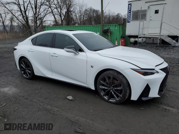 2023 Lexus IS 350 F Sport with VIN JTHGZ1E26P5032063, listed as a Copart auction lot 49692775 with 11,859 mi miles and Salvage title. Bid and sale history available at DreamBid. Image 4.