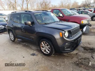 2018 Jeep Renegade Latitude with VIN ZACCJABB3JPJ24500, listed as a Copart auction lot 81084323 with 96,579 mi miles and Salvage Title. Bid and sale history available at DreamBid. Image 4.