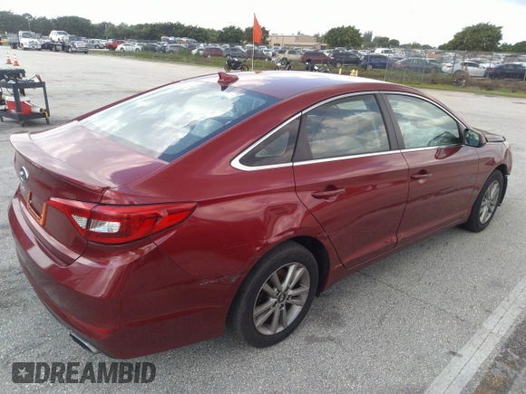 2016 Hyundai Sonata SE with VIN 5NPE24AF2GH261329, listed as a IAAI auction lot 41782532 with 119,451 mi miles and . Bid and sale history available at carsss.com. Image 4.