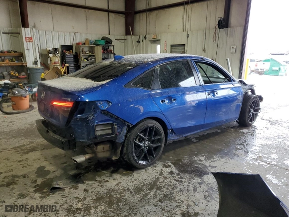 2023 Honda Civic Sedan Sport with VIN 2HGFE2F53PH518895, listed as a Copart auction lot 44907555 with 24,464 mi miles and Salvage Title. Bid and sale history available at carsss.com. Image 3.