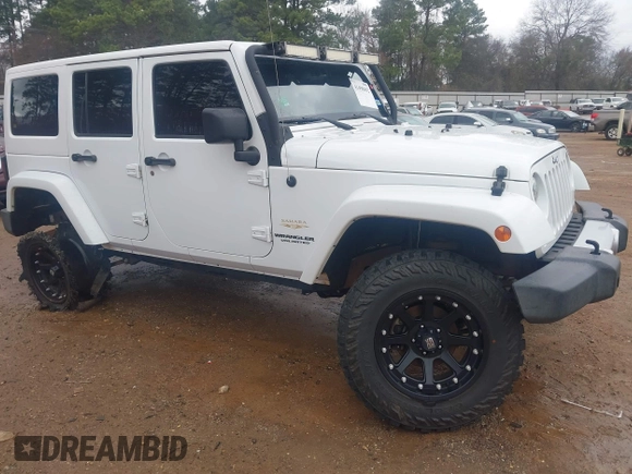 2014 Jeep Wrangler Unlimited Sahara z VIN 1C4BJWEG6EL245986, wystawiony jako IAAI lot #41498492 z przebiegiem 125 882 mil mil oraz . Historia ofert i sprzedaży dostępna na DreamBid. Obrazek 1.