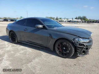 2021 BMW M4 Competition with VIN WBS33AZ05MCG69989, listed as a Copart auction lot 51356855 with 35,654 mi miles and Salvage Title. Bid and sale history available at carsss.com. Image 4.