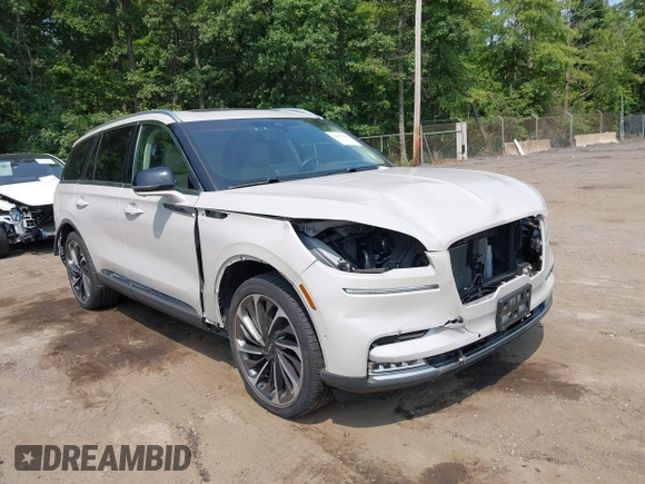 2020 Lincoln Aviator Reserve with VIN 5LM5J7XC8LGL00255, listed as a IAAI auction lot 42413528 with 24,480 mi miles and . Bid and sale history available at DreamBid. Image 1.