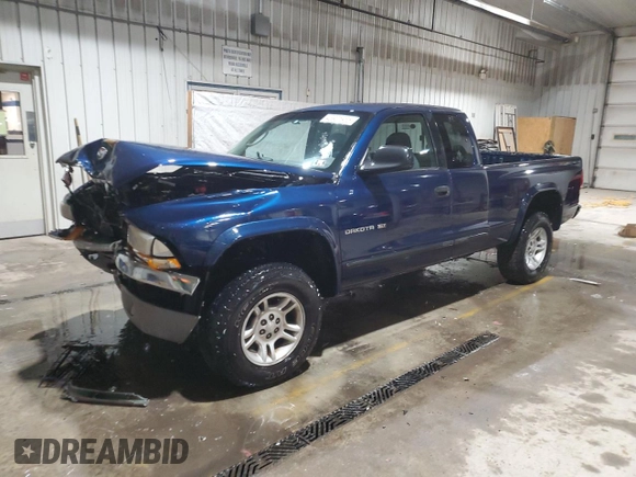 2001 Dodge Dakota Sport with VIN 1B7GG22N41S110070, listed as a Copart auction lot 43901965 with 113,896 mi miles and Salvage Title. Bid and sale history available at carsss.com. Image 1.