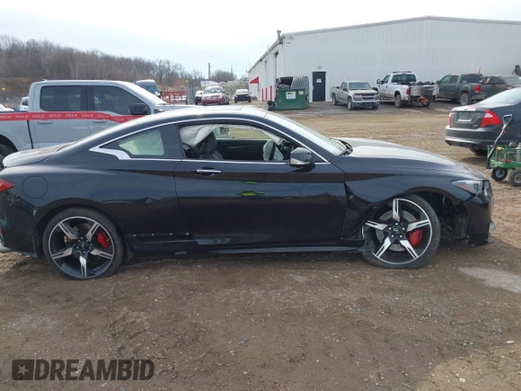 2021 Infiniti Q60 Red Sport 400 with VIN JN1FV7LL4MM560101, listed as a IAAI auction lot 41459579 with 29,340 mi miles and . Bid and sale history available at DreamBid. Image 13.