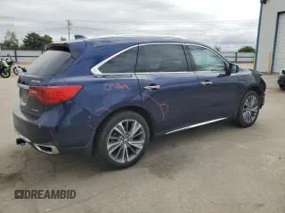 2018 Acura MDX Technology with VIN 5J8YD4H52JL018449, listed as a Copart auction lot 57474865 with 75,829 mi miles and Salvage title. Bid and sale history available at DreamBid. Image 3.