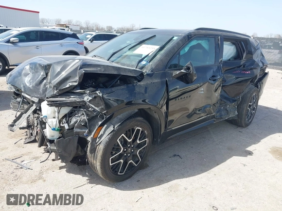 2023 Chevrolet Blazer RS with VIN 3GNKBERS7PS102720, listed as a IAAI auction lot 41753235 with 55,024 mi miles and . Bid and sale history available at DreamBid. Image 2.