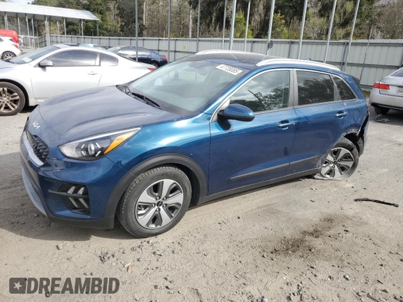 2022 Kia Niro LXS with VIN KNDCB3LCXN5539265, listed as a Copart auction lot 47728085 with 54,827 mi miles and Salvage Title. Bid and sale history available at carsss.com. Image 1.