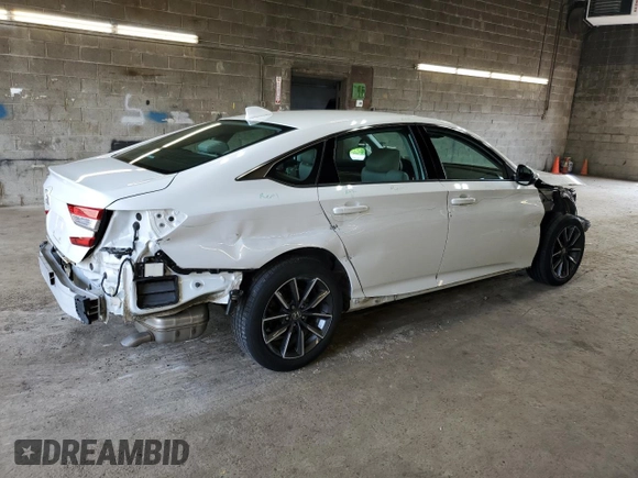2021 Honda Accord EX-L with VIN 1HGCV1F50MA058005, listed as a Copart auction lot 63679815 with 33,428 mi miles and Salvage title. Bid and sale history available at DreamBid. Image 3.