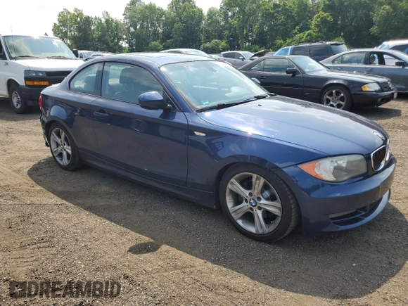 2011 BMW 1 Series 128i with VIN WBAUP7C57BVP21318, listed as a Copart auction lot 60479055 with 102,151 mi miles and Salvage title. Bid and sale history available at DreamBid. Image 4.