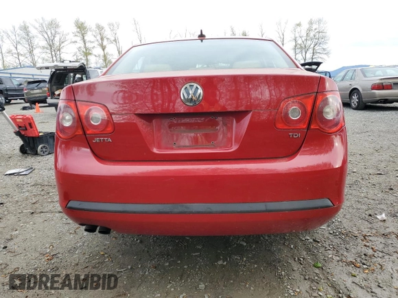2006 Volkswagen Jetta 1.9L TDI with VIN 3VWDT71K06M015506, listed as a Copart auction lot 52620275 with 74,547 mi miles and Salvage title. Bid and sale history available at DreamBid. Image 6.